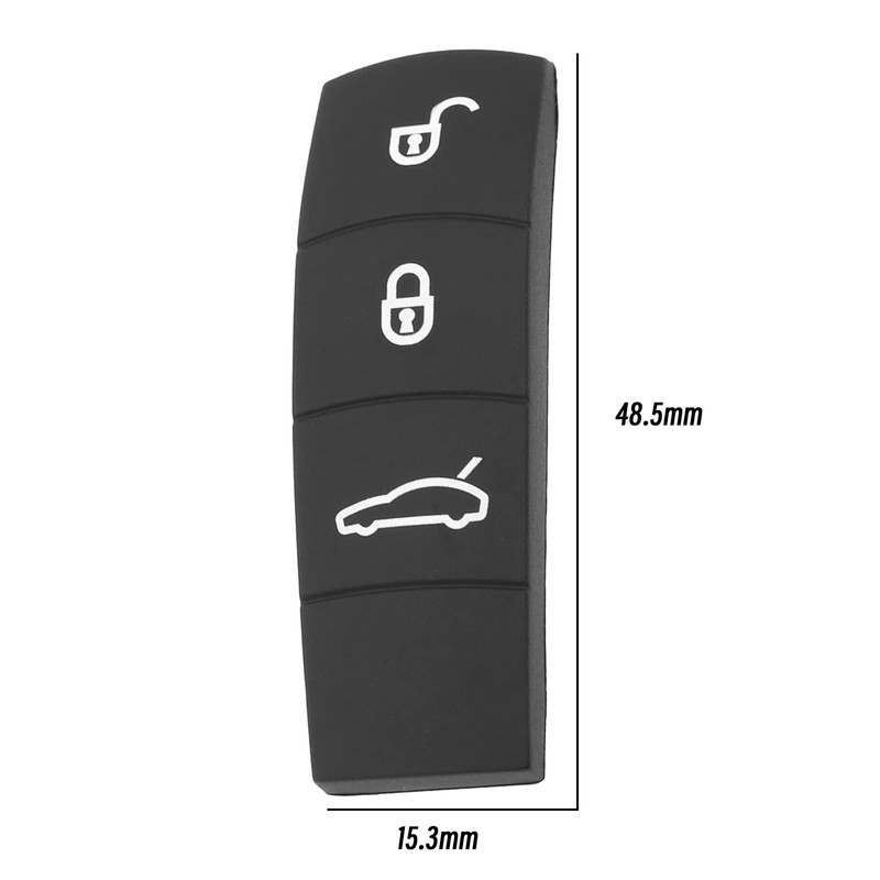 EMSea Car 3-Button Remote Key Rubber Pad, Compatible with Panamera,