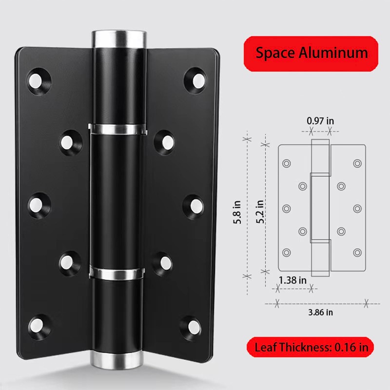 3 Pack Self Closing Door Hinge,5.8 Inch Spring Loaded Hinges,