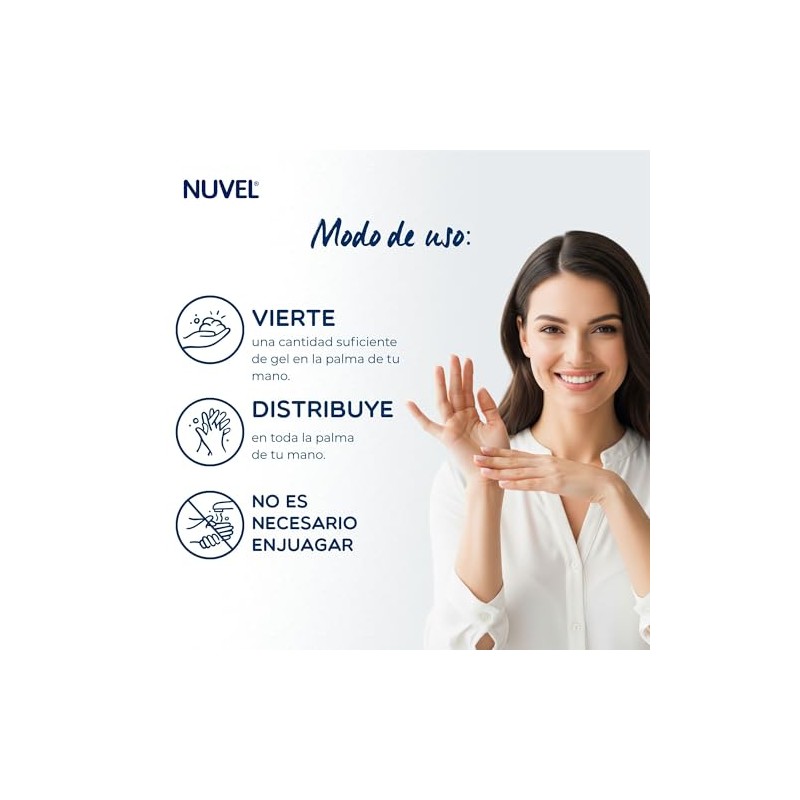 Nuvel Gel Antibacterial para Manos 250 ml | 70% Alcohol