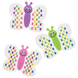 Baker Ross AW399 Butterfly Weaving Kits (Pack of 6)