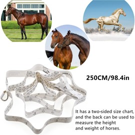 banapoy Weight Measuring Tape PVC Portable Chest Measure High Accuracy 250cm Eco Friendly Farm Tool for Horses