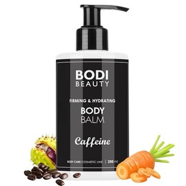 Bodi Beauty Body Balm 250 ml - Anticellulite Body Balm with Caffeine, Q10, Beta-Carotene, Collagen, Horse Chestnut Extract - For Smoother, Firmer Skin | Body Lotion | Body Lotion