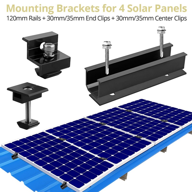 Anbte Solar Panel Mounting Brackets, Included 10 x 4.72 in
