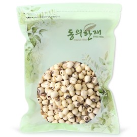 동의한재 껍질깐 연자육 연꽃씨, 500g, 1개 Peeled Lotus Seeds, 500g, 1 Pack, 500g × 1개