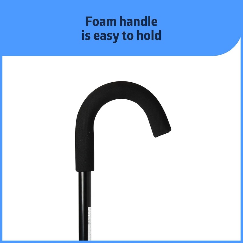 Medline Aluminum Cane Walking Aid is Portable & Lightweight, Helps
