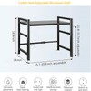 LFGKeng Microwave Oven Rack, Double Layer Carbon Steel Adjustable Microwave