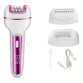 Depiladora Rasuradora Eléctrica Corporal Daewoo Recargable Inalámbrica Portatil 3 En 1 Cabezas Intercambiables Usb Dw-dgs2 Color Rosa