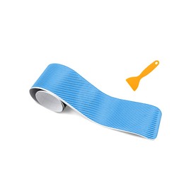 Car Rear Bumper Protector Guard, Carbon Fiber Anti-Scratch Sticker to Protect Car Door Edge, Trunk Sill Door Entry Trim Cover Guards, Exterior Accessories Universal for Most Cars, SUVs (Light Blue)