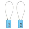 PATIKIL 3 Digit Cable Combination Lock, 2 Pcs Cable Lock