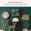 MACKENZIE-CHILDS Silver-Plated Round Desk Clock, Decorative Clock for Living Room,
