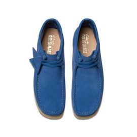 Clarks Mens Wallabee Boot Blue Suede | 26181134