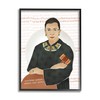 Stupell Industries Judge Ginsburg with Gavel Over Abstract Pattern, Designed