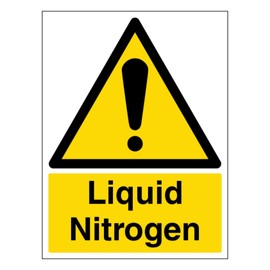 V Safety Liquid Nitrogen - Portrait 200 x 300mm - 3mm Aluminium Composite Safety Sign