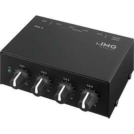 IMG STAGELINE PPA-4 Stereo-Kopfhörerverstärker, 4 separate Headphone Amplifier in einem Gehäuse mit jeweils einem Pegelregler pro Amp, in Schwarz, 24.3770