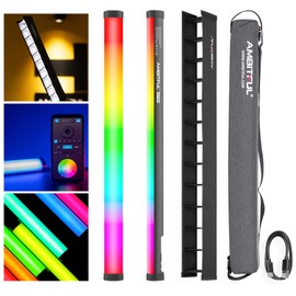AMBITFUL A2 PRO Full-Color RGB Tube Light, CRI 95 TLCI 97 Accurate Color,2500k-8500k Adjustable,RGB CCT HSI Mode,26 FX Effect,APP Control Support, Brightness Adjustable