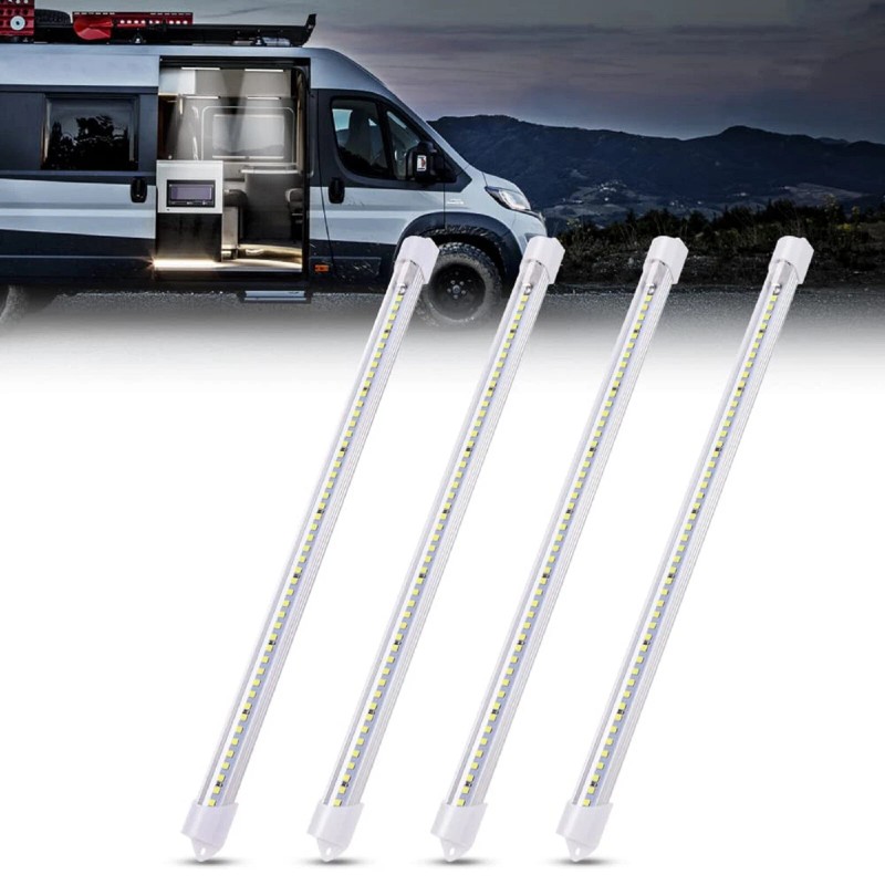 MICTUNING Interior LED Light Bar, 4PCS 12V 48 LEDs 6500K