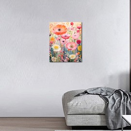 TISHIRON Paint by Number for Adults Flowers and Plants Paint Number Kits Floral Adults' Paint-by-Number Kits Color Paint by Number DIY Paint by Numbers Craft Kits for Adults(16x20 Inch)