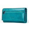 CONTACTS Genuine Leather Women Wallet RFID and Multifunctional Slim Bifold