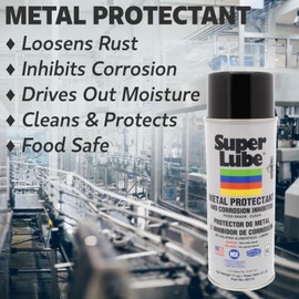 Super Lube Metal Protectant & Corrosion Inhibiter (Translucent Clear, 11oz Aerosol) | High Dielectric Constant | Loosens Rusted Parts