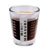 Kolder Mini Measure Heavy Glass, 20-Incremental Measurements Multi-Purpose Liquid and