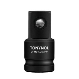 TONYNOL Impact Socket Adapter 1" F to 3/4" M,Cr-Mo Steel, Enhances Impact Driver Conversions, For Auto and Construction Use.