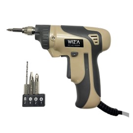 WIZ'A Arkland Sakamoto WZ-AC100DN Corded Mini Drill Driver, AC 100V, Maximum Tightening Torque, 3.7 N/m, 4 Bits Included