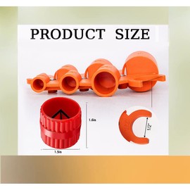 1/4'' - 1'' Depth Gauge and Pipe Deburring Tool Kit, 1/8'' to 1-5/8'' Inner Outer Reamer Pipe Tubing Chamfer Tool for PVC/PPR/Brass/CPVC/PE-RT/Aluminum