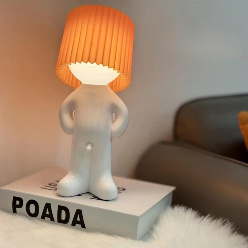 FSAON Funny Night Light,Shy Boy Desk Lamp,Creative LED Reading Light,Christmas