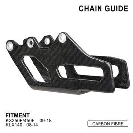 Funparts Carbon Fiber Dirt Bike Chain Guide Guards for KX250F/450F 09-18 KLX 140 KLX140 08-14