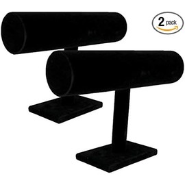 2 Pcs Coward Bracelet Holder Organizer for Show Jewelry Display Boutique Watch Stand for Selling Organization Storage (black Velvet)