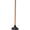 Edward Tools Classic Toilet Plunger with Wood Handle - 6”