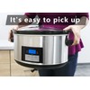 Digital Programmable Electric Slow Cooker - Oval Adjustable Temp, Sauces,