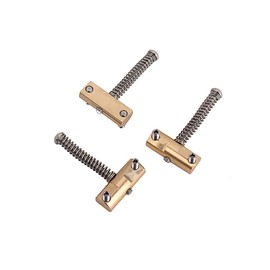 Alnicov Guitar Compensated Bridge Brass Saddles Set (Pack of 3) - 10.8mm Barrel Style Bridge Saddle for Telecaster Tele Style Electric Guitar