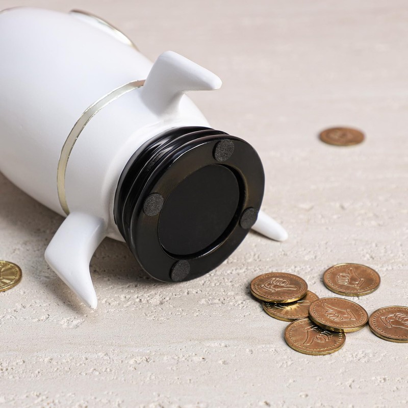 Gaolinci Rocket Ship Coin Bank, Money Box, Piggy Bank, Home