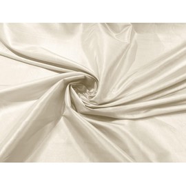 New Creations Fabric & Foam Inc, Solid Taffeta Fabric/Taffeta Fabric by The Yard/Apparel, Costume, Dress, Cosplay, Wedding. (Ivory, 1 Yard)