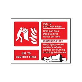 Caledonia Signs 11246D Fire Blanket Identification Sign, Rigid Plastic, D: 150 mm x 100 mm