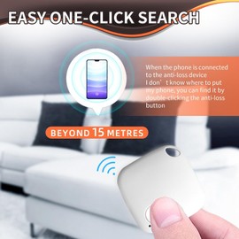 Pack of 2 GPS Key Finder Bluetooth 5.2, Smart Tag GPS Tracker for Android & iOS, Key Fob Tracker for Keys, Wallet, Bag, Pet, Suitcase, with Bi-Directional Tracking di 15 m