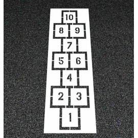 Hopscotch Stencil DIY Kit 30" x 90" Pavement Stencil for Concrete and Blacktops .060" Thick Reusable Easy to Clean and Store Template for Public Parks and Recreation Centers by Marketing Holders