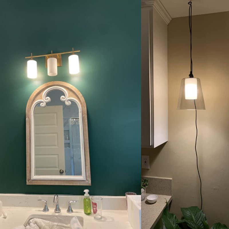 Voguad White Opal Cylinder Glass Lamp Shade Replacement, Light Fixture