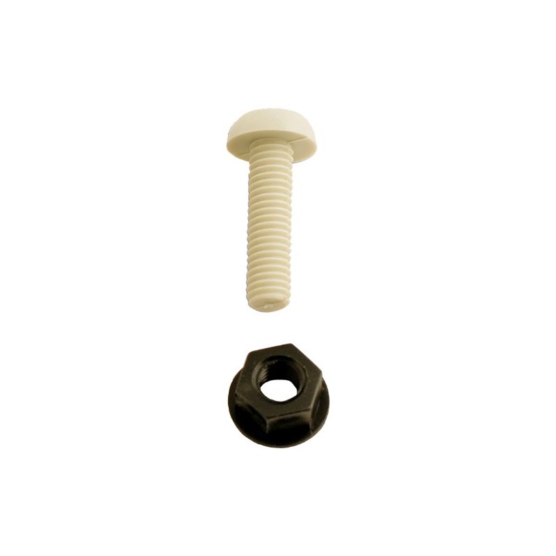 Connect 31530 Number Plate Fixing 1" White Screws/Nuts 100pc
