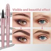 Eyebrow Pencil Waterproof Long-Lasting Natural Makeup, 4-Fork Tip Design for