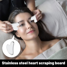 Stainless Steel Gua Sha,Multifunctional Steel Gua Sha,Gua Sha Stainless Steel Face Sculptor,Metal Gua Sha for Family and Friends, Slimmer Face & Contouring Heart Shaped