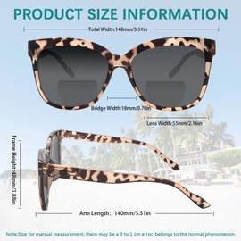 fadbon 4 Pack Bifocal Reading Glasses Outdoor Sunglasses Fashion Bifocal Sun Readers for Women Men UV400 Eyewear(4 Pack Mix Color-2, 1.50, x)