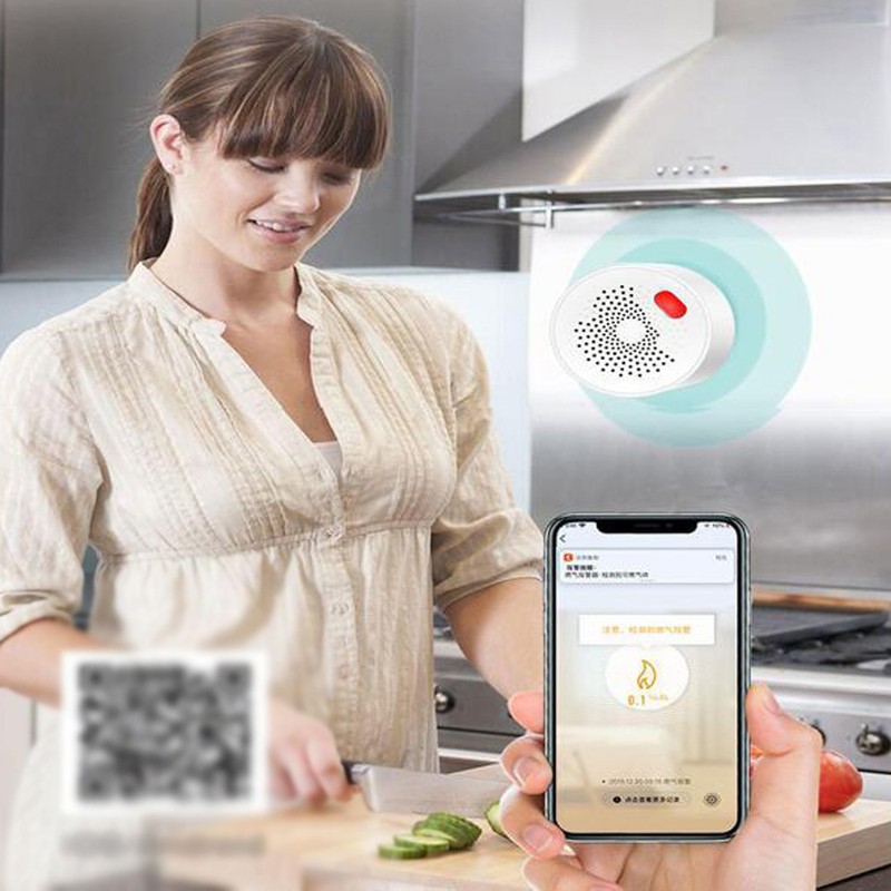 WiFi Gas Alarm Plug in Combustible Gas Detector for Tuya
