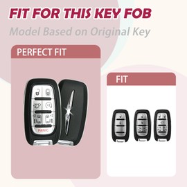 Joilery Key Fob Cover for Chrysler Pacifica, 7 Button Soft TPU Key case for 2017-2025 Touring, Pinnacle, Limited, Voyager, 2020 Proximity, Smart Remote Keyless 68217832AC, 68217832AB, M3N-97395900