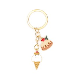 Gallkeat Ice Key Ring, Kawaii Key Ring Women, Aesthetic Bag Charm Girls, Cute Ice Cream Keyring, Cute Bag Charms