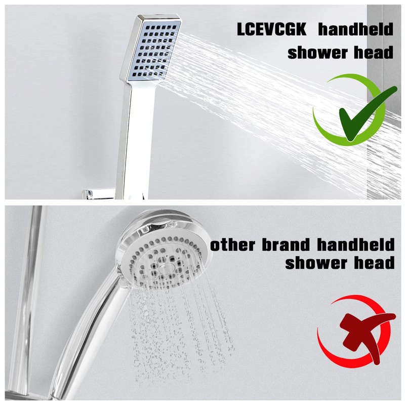 LCEVCGK Shower Head - Shower Faucet Set Square Shower Combo