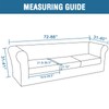 H.VERSAILTEX 4 Piece Stretch Chesterfield Sofa Slipcovers Mid Century Deep
