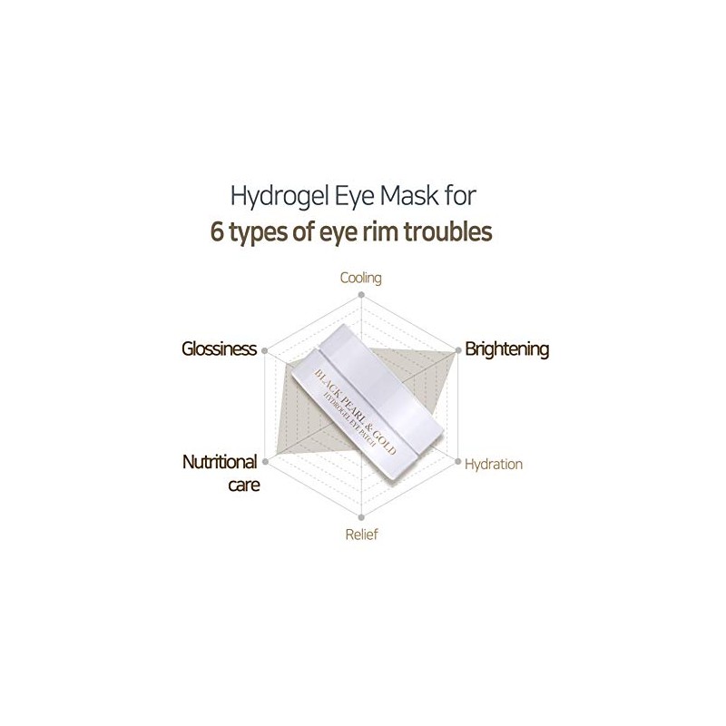 Petitfee Black Pearl & Gold Hydrogel Eye Patch 60 Ea