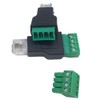 Jienk 2Pcs RJ11 Male to 4 Pins Screw Terminal Block